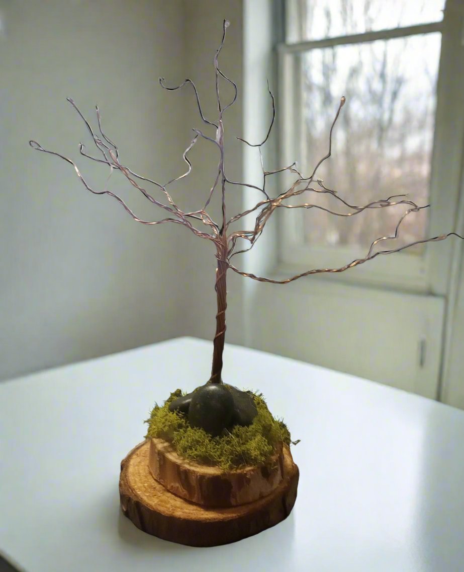 Copper Bonsai Tree with Curled Branch Tips