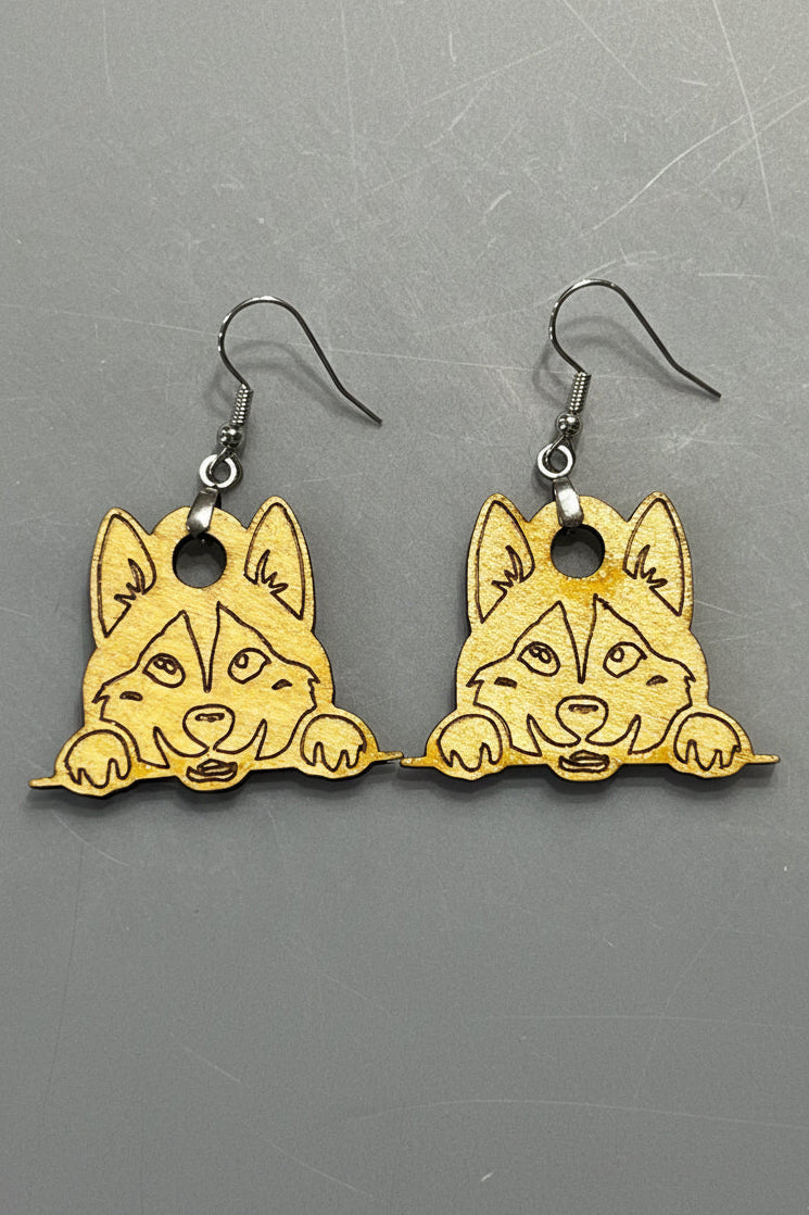 German Shepherd Earrings