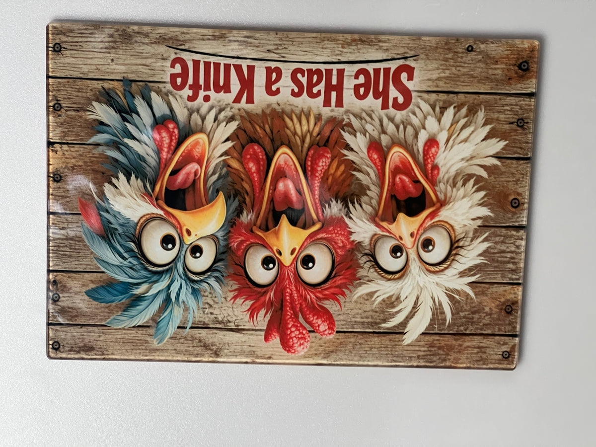 The Great Chicken Escape Cutting Board