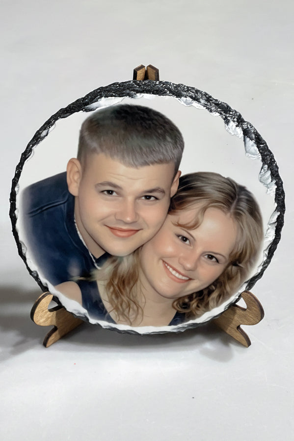 Custom Photo Rock Slate – Personalized Stone Keepsake Plaque