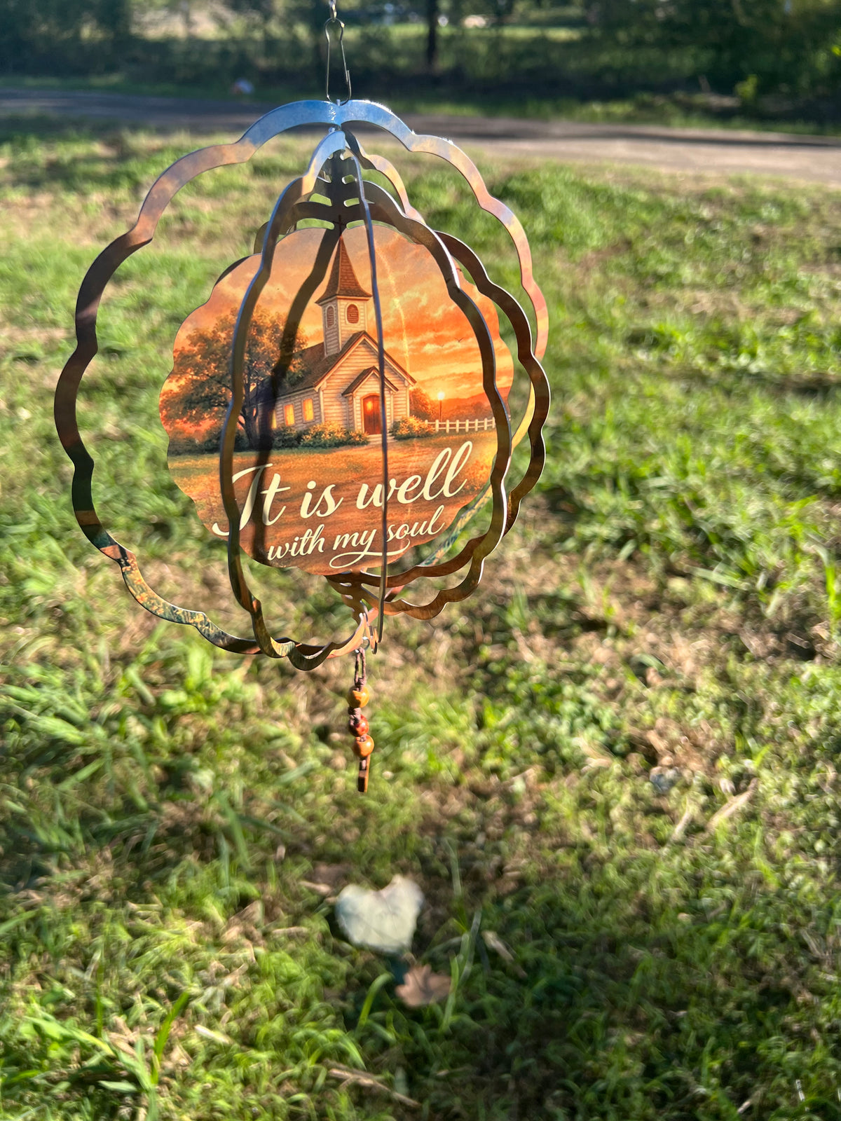 It Is Well With My Soul - Country Church - Garden Wind Spinner