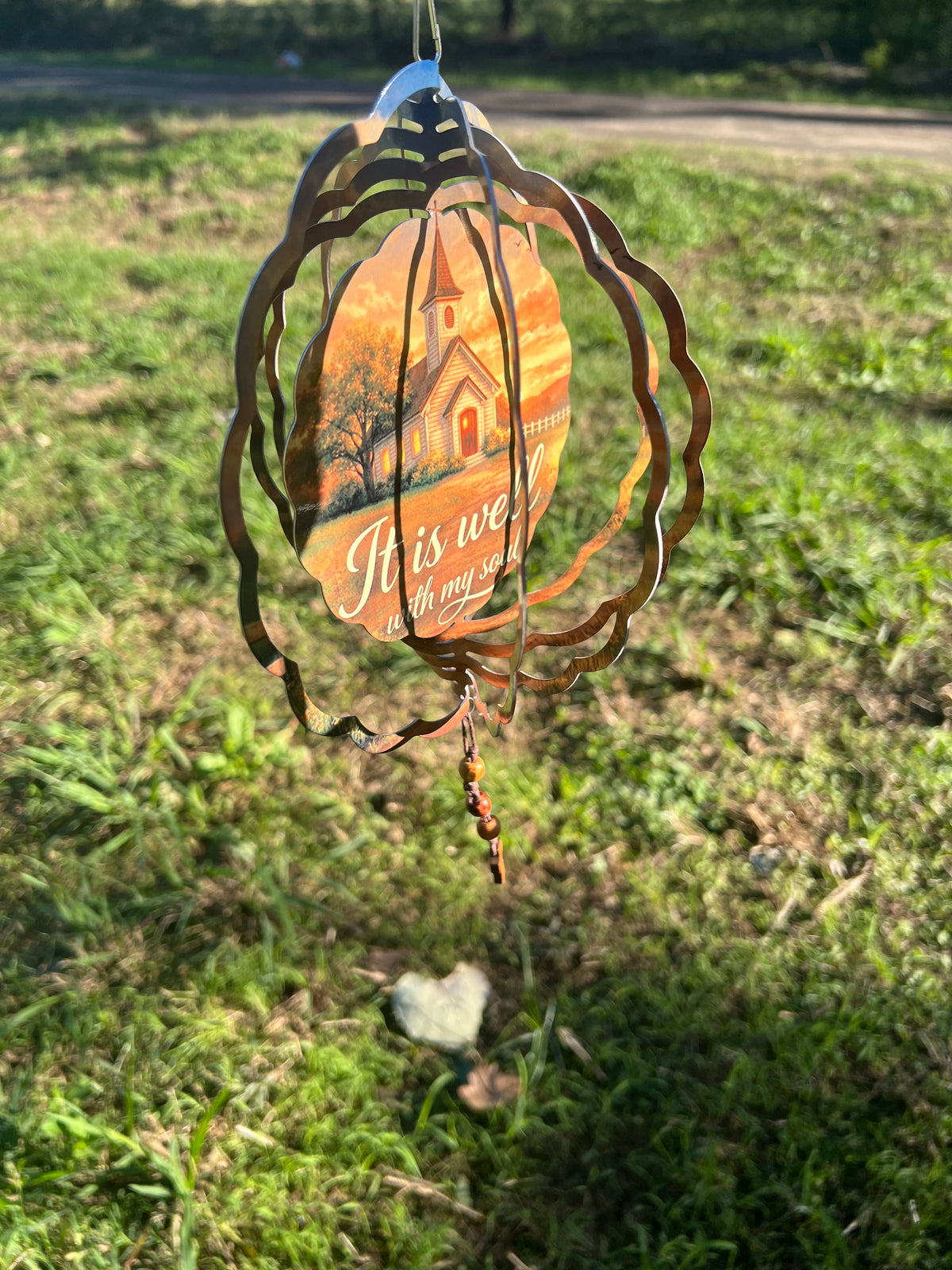 It Is Well With My Soul - Country Church - Garden Wind Spinner