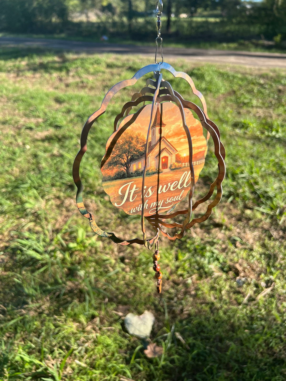 It Is Well With My Soul - Country Church - Garden Wind Spinner