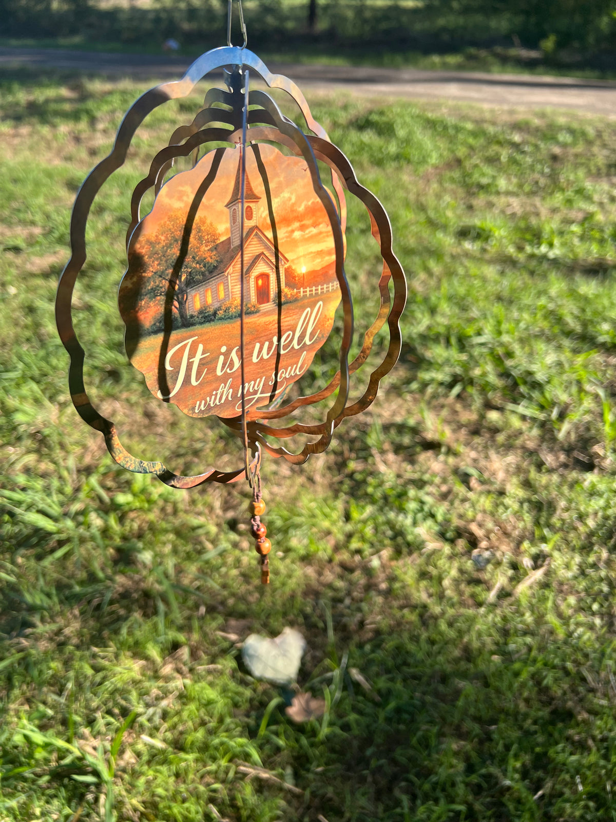 It Is Well With My Soul - Country Church - Garden Wind Spinner