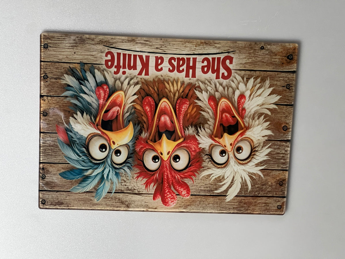 The Great Chicken Escape Cutting Board