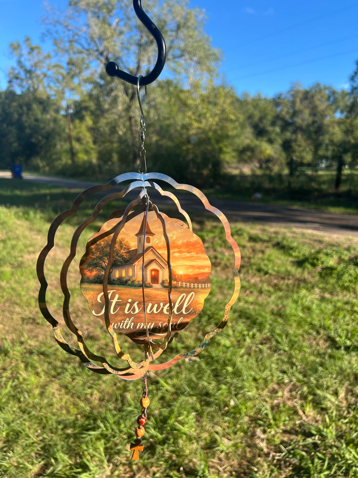 It Is Well With My Soul - Country Church - Garden Wind Spinner