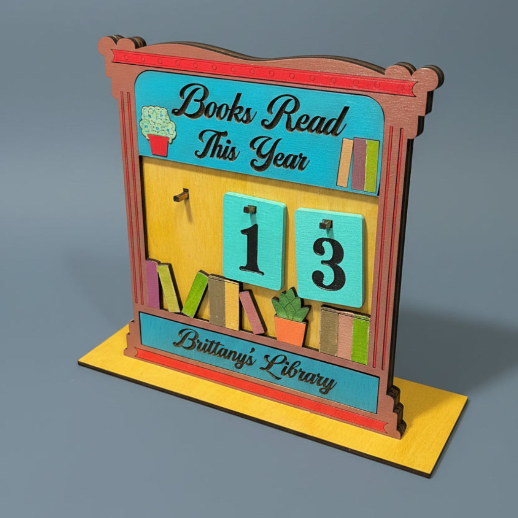 Personalized Changeable Number Tag Books Read Counter