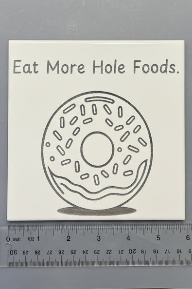 Eat More Hole Foods Donut Trivet Hot Plate