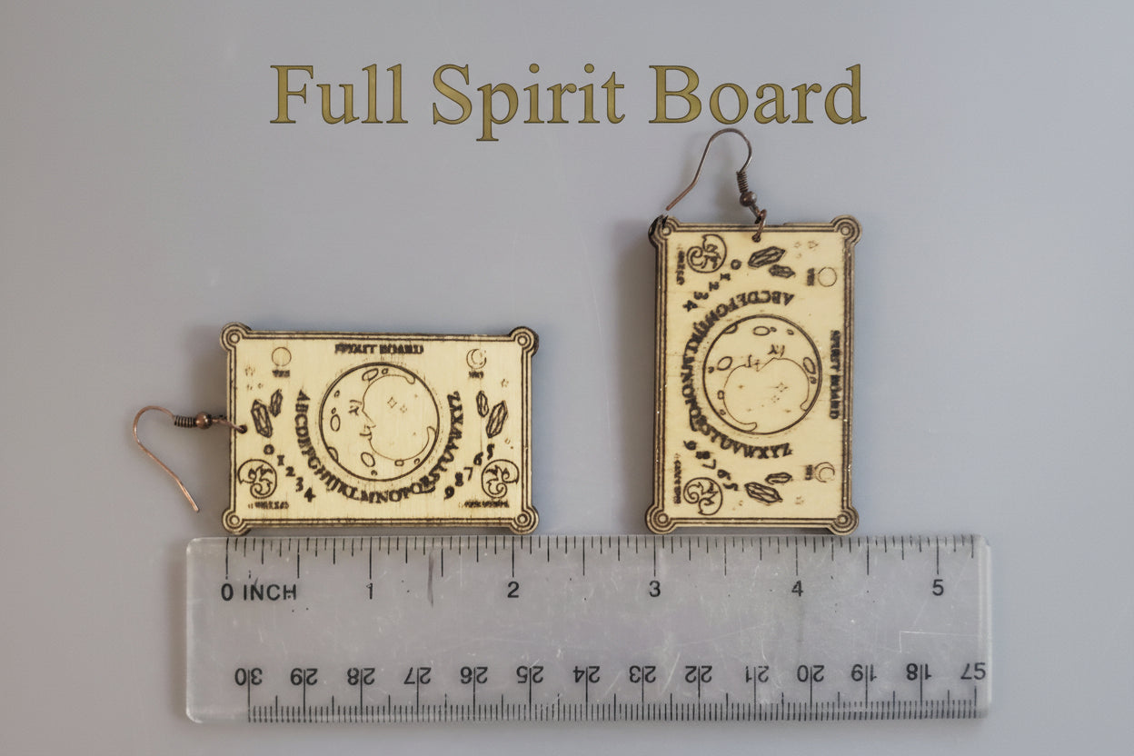 Wooden Spirit Board Earrings