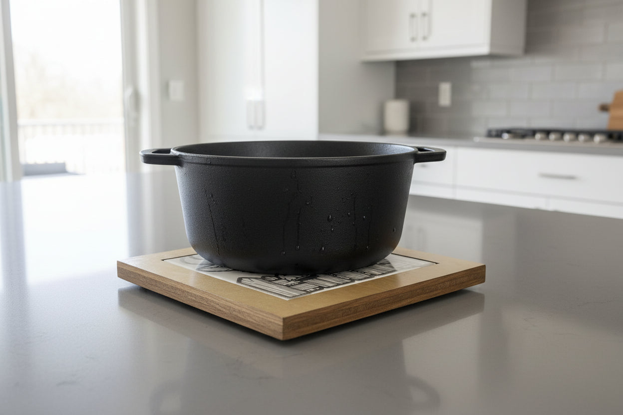 Hot Plate Trivet with ceramic tile 