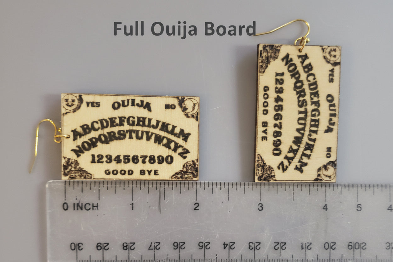 Wooden Ouija Board Earrings